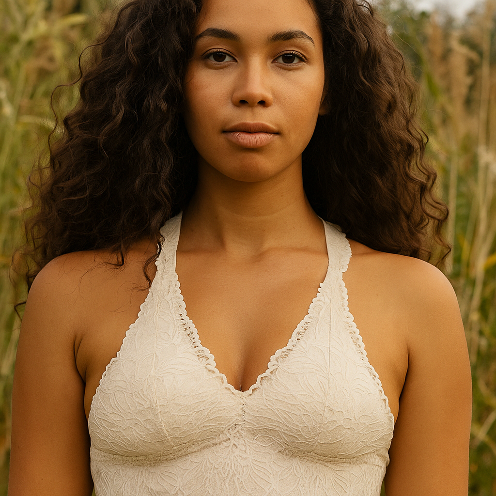 Women’s Lace Bralette in Light Beige | Soft Comfortable Bralette with Removable Cups