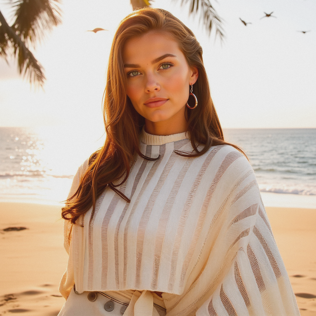 Women’s Crochet Boho Top with Wide Sleeves | Lightweight Summer Top for Holidays & Festivals