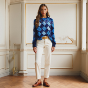 Women’s Colourful Summer Jumper with Print | Lightweight Trendy Knit for Everyday Wear